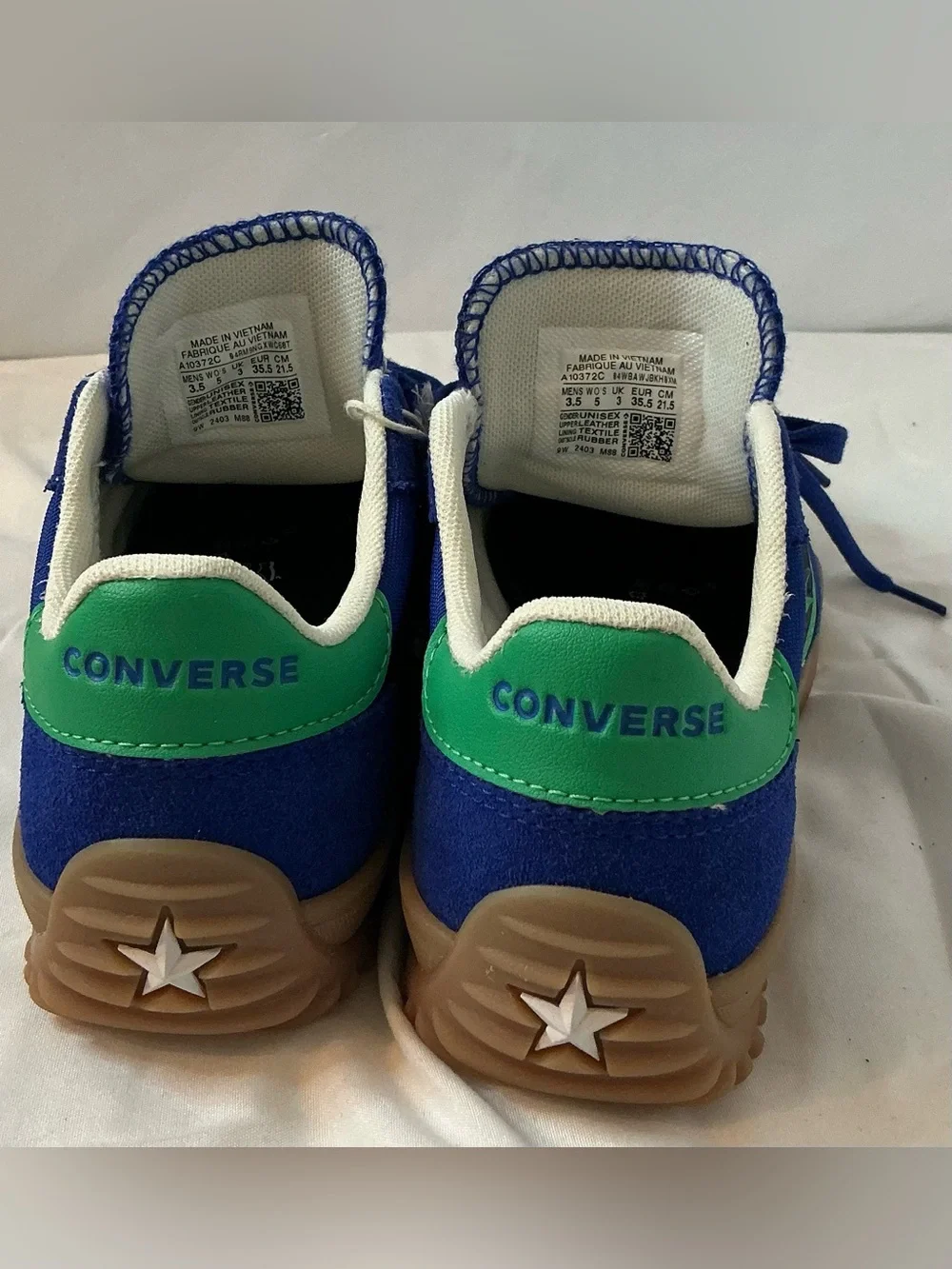 Converse Run Star Trainer Blue Green Gum Sneakers Big Kids 3.5Y/woman’s 5 NWT